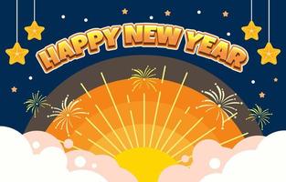 New Year Night Background vector