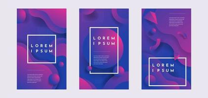 Fluid shapes composition with trendy gradients vector