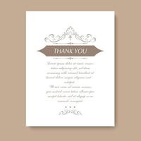 Decorative vintage Thank You card vector