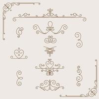 Collection of vintage patterns vector