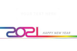 Happy New Year 2021 vector