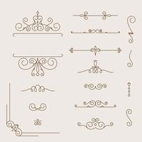 Collection of vintage patterns vector