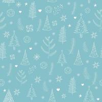 Christmas pattern with trees vector