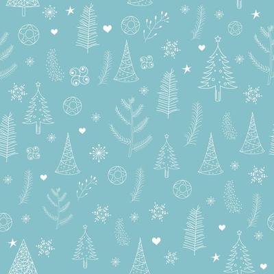 Christmas pattern with trees
