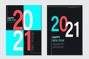 2021 New Year background for holiday greeting card vector