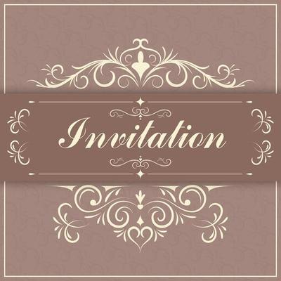 Vintage Invitation paper border