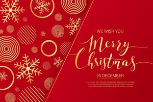 Calligraphic Merry Christmas Greeting Card vector