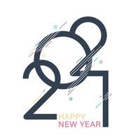 Happy New Year 2021. vector