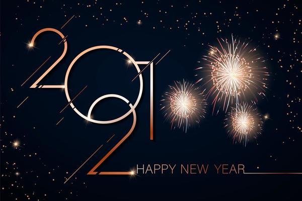 Gold Happy New Year 2021