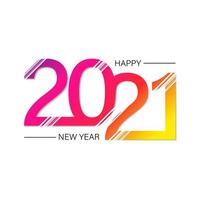 Happy new 2021 year vector