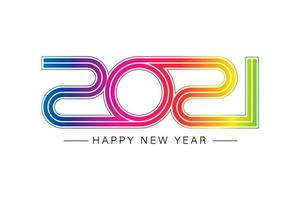 Happy new 2021 year Elegant gold text with light vector