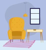 Cute home interior vector