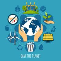 Save The Planet Concept vector