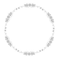 Christmas monoline simple wreath frame vector
