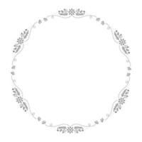 Christmas monoline simple wreath frame vector