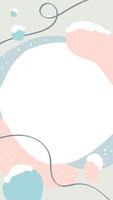 Winter abstract pastel frame background vector