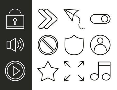 User interface icon set vector