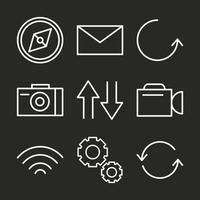 User interface icon set vector