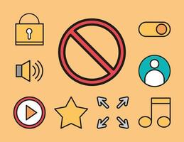 User interface icon set vector