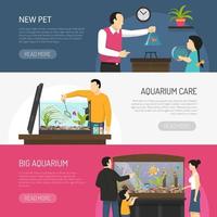 Aquarium Template Banner Set vector