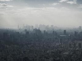 Fotografía aérea de edificios de la ciudad. foto