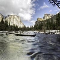 Long exposure riverscape in Yosemite Valley