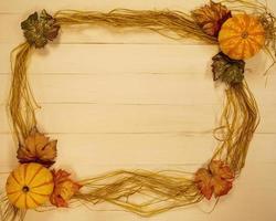 Fall-themed background text frame photo