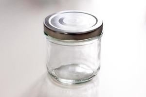 Close-up of a glass jar photo