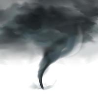 Realistic Black Tornado vector