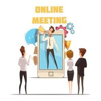 Online Meeting Concept vector