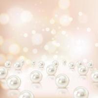 Realistic Pearls Background Composition vector