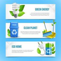 Ecology Template Banner Set vector