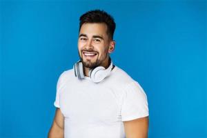 Man wearing headphones photo