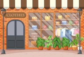 Fashion clothes store background vector