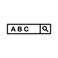 Search abc icon vector