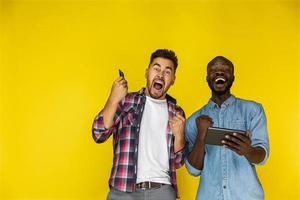 Two excited friends photo