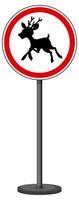 Red traffic sign on white background vector