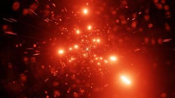 una ilustración 3d del agujero de gusano de la galaxia de partículas de fuego foto