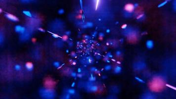 Glowing neon particles photo