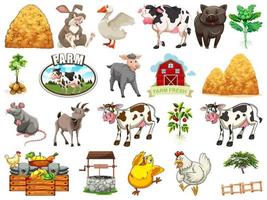 Set of farm element vector