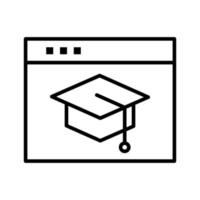 Online education icon vector