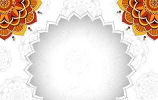 Background template with mandala pattern design vector