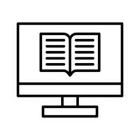 Online book icon vector