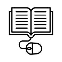 icono de libro online vector