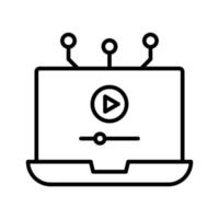 Video lecture icon vector