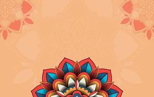 Background template with mandala pattern design vector