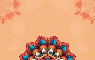 Background template with mandala pattern design vector