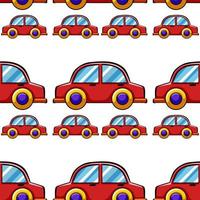 Seamless pattern tile cartoon with toy car vector