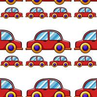 Seamless pattern tile cartoon with toy car vector