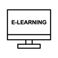 E Learning Icon vector